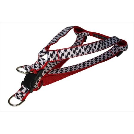 FLYFREE HERRINGBONE-WHITE-BLK.4-H Houndstooth Dog HarnessBlack & White Large FL521789